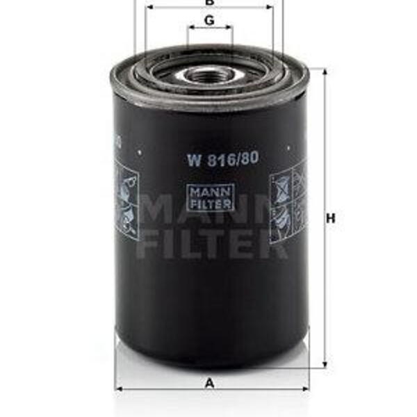 Olejový filtr MANN-FILTER W 816/80