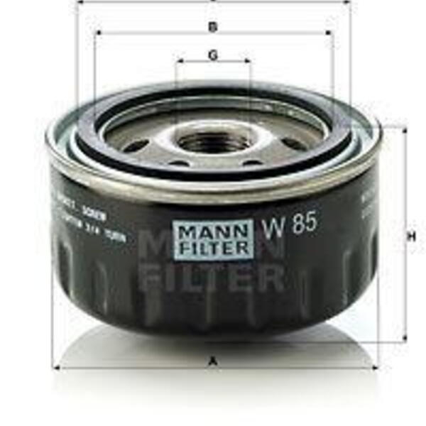 Olejový filtr MANN-FILTER W 85 W 85