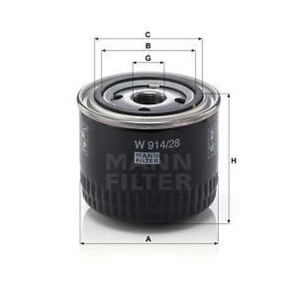 Olejový filtr MANN-FILTER W 914/28