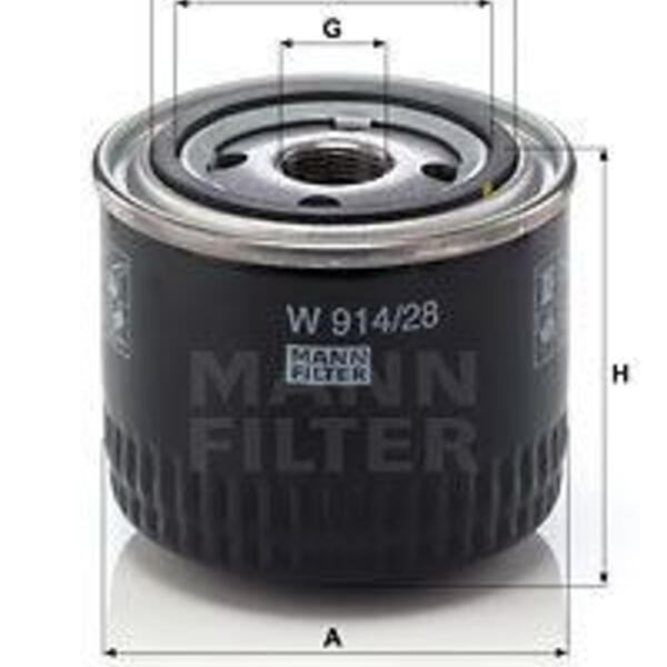 Olejový filtr MANN-FILTER W 914/28
