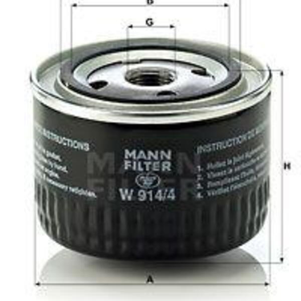 Olejový filtr MANN-FILTER W 914/4