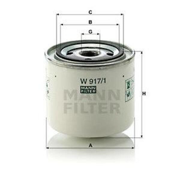 Olejový filtr MANN-FILTER W 917/1