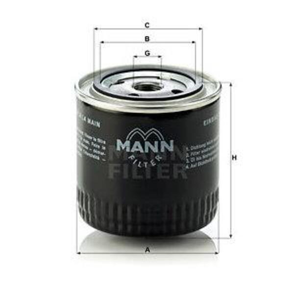 Olejový filtr MANN-FILTER W 920/17