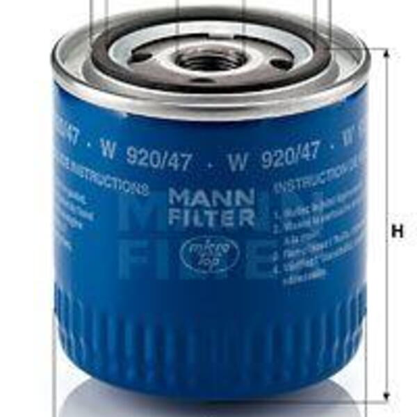 Olejový filtr MANN-FILTER W 920/47
