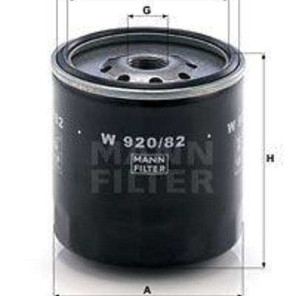 Olejový filtr MANN-FILTER W 920/82 W 920/82