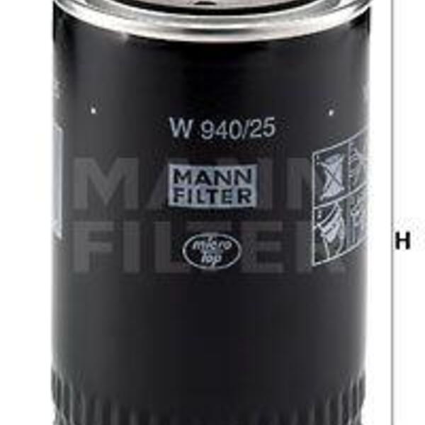 Olejový filtr MANN-FILTER W 940/25 W 940/25