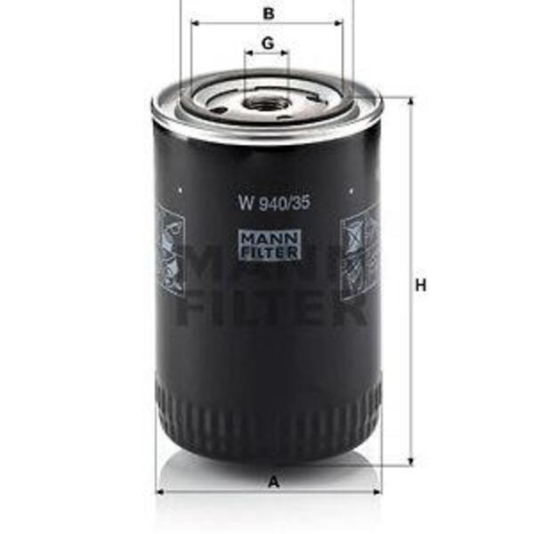 Olejový filtr MANN-FILTER W 940/35
