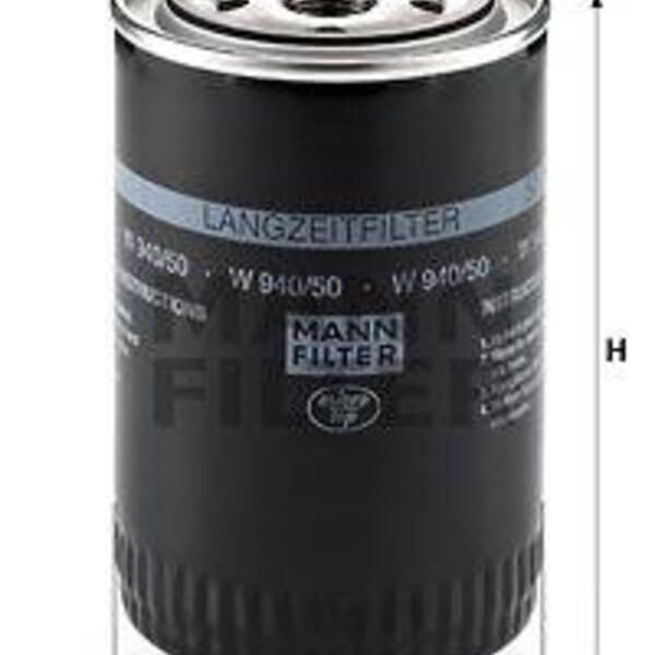 Olejový filtr MANN-FILTER W 940/50 W 940/50