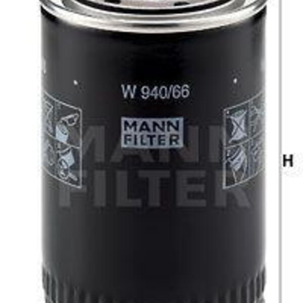 Olejový filtr MANN-FILTER W 940/66 W 940/66