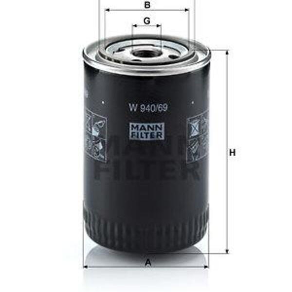 Olejový filtr MANN-FILTER W 940/69