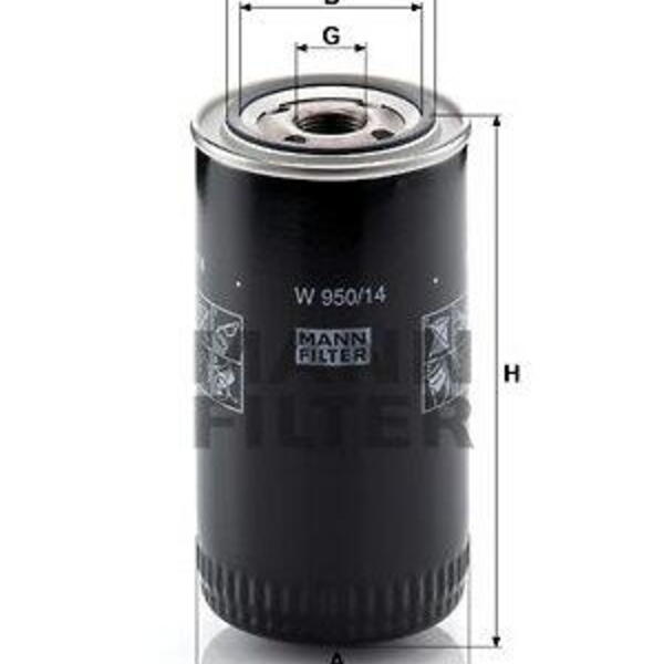 Olejový filtr MANN-FILTER W 950/14
