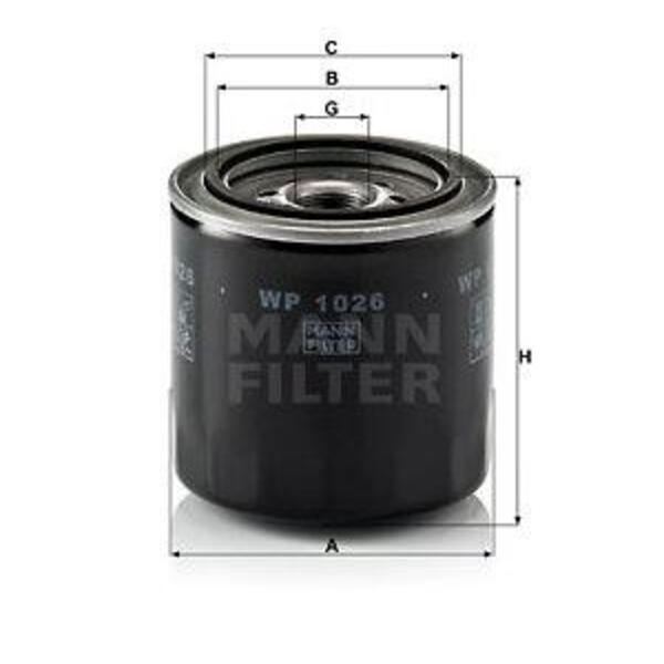 Olejový filtr MANN-FILTER WP 1026