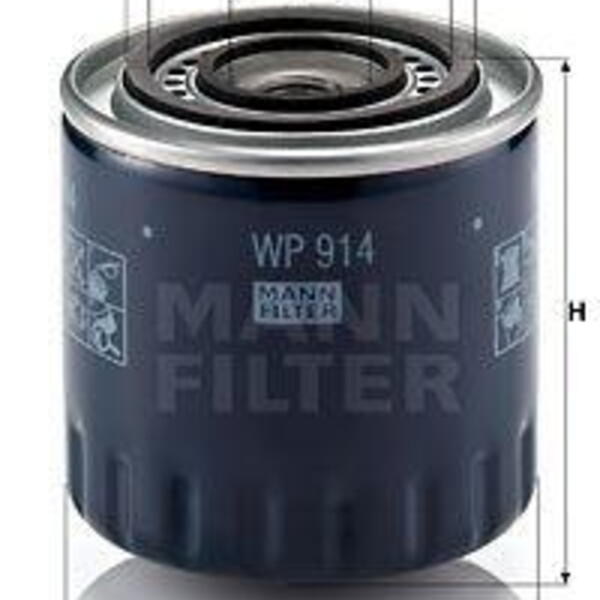 Olejový filtr MANN-FILTER WP 914