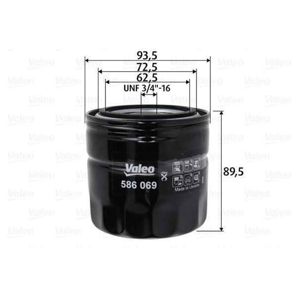 Olejový filtr VALEO 586069