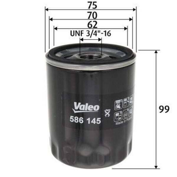 Olejový filtr VALEO 586145