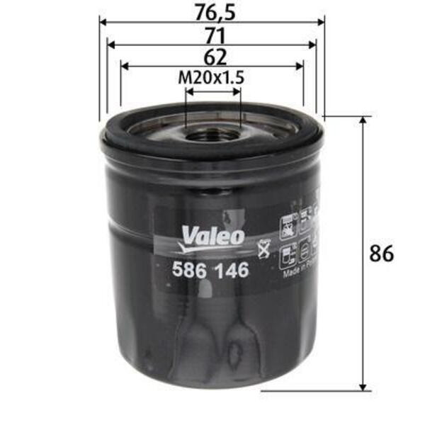 Olejový filtr VALEO 586146