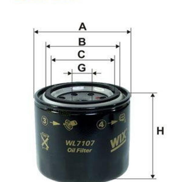 Olejový filtr WIX FILTERS WL7107