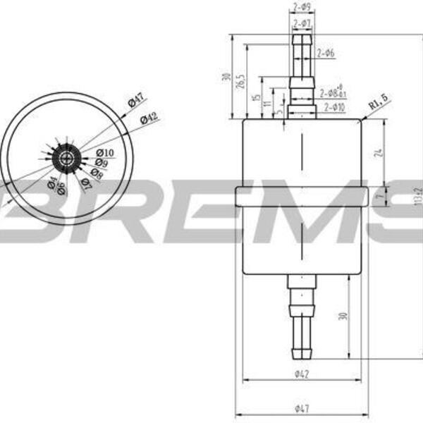 Palivový filtr BREMSI FE0035