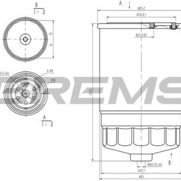Palivový filtr BREMSI FE0053