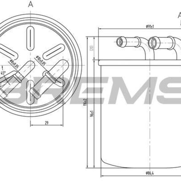 Palivový filtr BREMSI FE0059