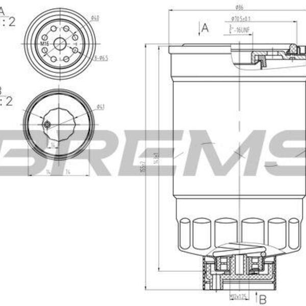 Palivový filtr BREMSI FE0348
