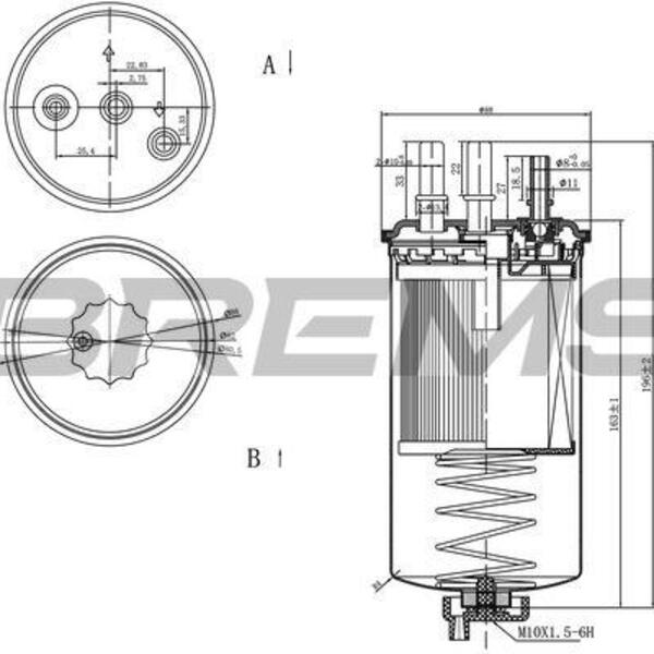 Palivový filtr BREMSI FE0351