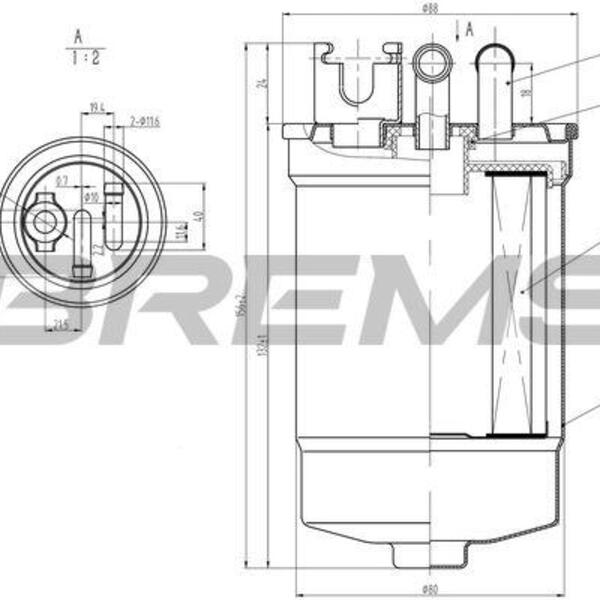 Palivový filtr BREMSI FE0386