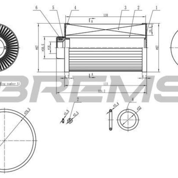 Palivový filtr BREMSI FE0763