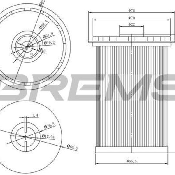 Palivový filtr BREMSI FE0773