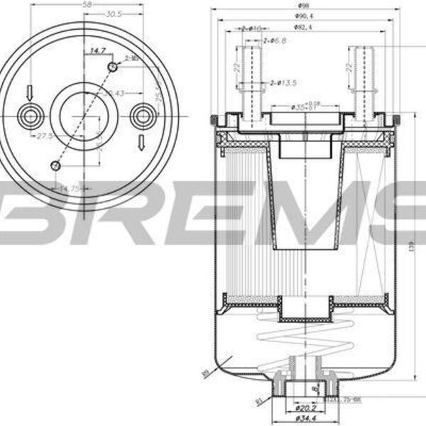 Palivový filtr BREMSI FE0791