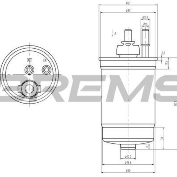 Palivový filtr BREMSI FE0839