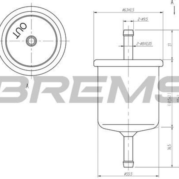Palivový filtr BREMSI FE1514