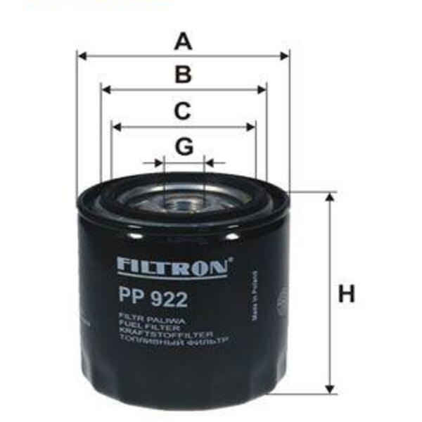 Palivový filtr FILTRON PP 922