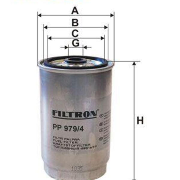 Palivový filtr FILTRON PP 979/4