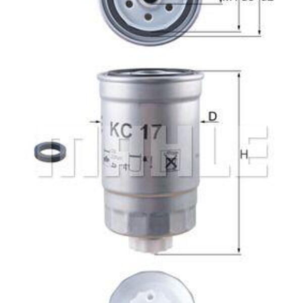 Palivový filtr MAHLE KC 17D
