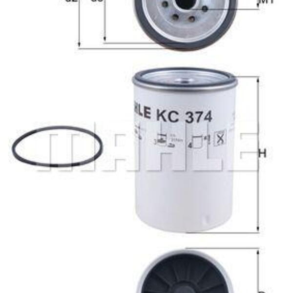 Palivový filtr MAHLE KC 374D
