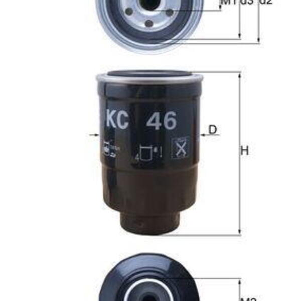 Palivový filtr MAHLE KC 46