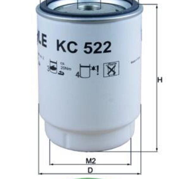 Palivový filtr MAHLE KC 522D