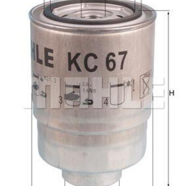 Palivový filtr MAHLE KC 67 KC 67