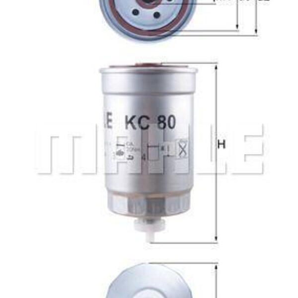 Palivový filtr MAHLE KC 80