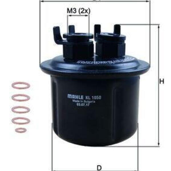 Palivový filtr MAHLE KL 1050D