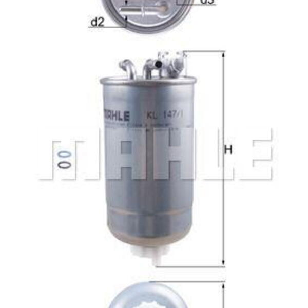 Palivový filtr MAHLE KL 147/1D