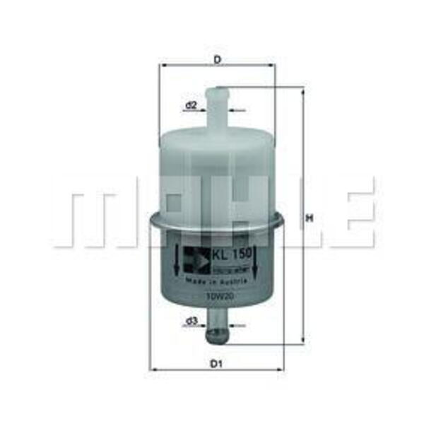 Palivový filtr MAHLE KL 150 OF
