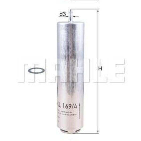 Palivový filtr MAHLE KL 169/4D