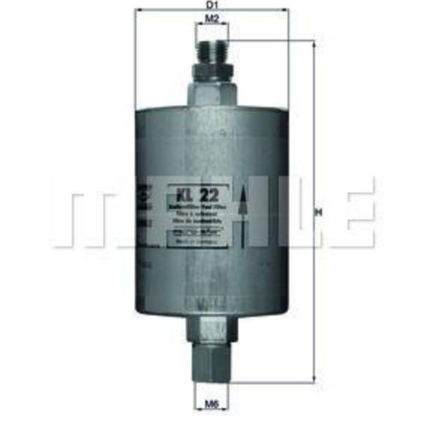 Palivový filtr MAHLE KL 22