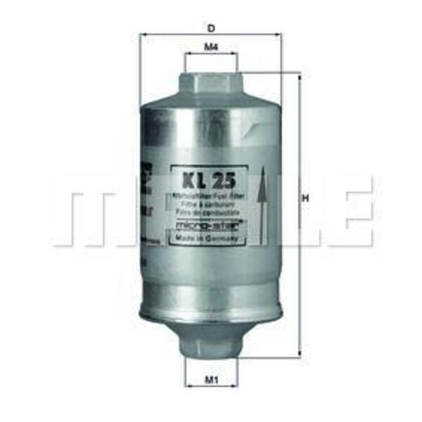 Palivový filtr MAHLE KL 25