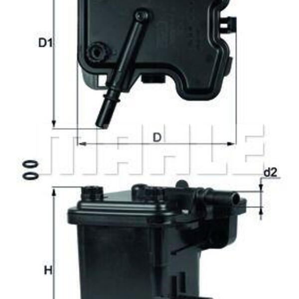 Palivový filtr MAHLE KL 431D