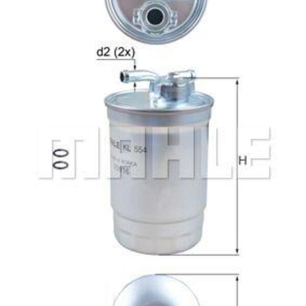 Palivový filtr MAHLE KL 554D
