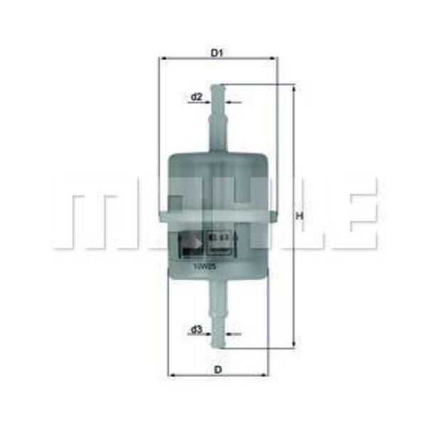 Palivový filtr MAHLE KL 63 OF