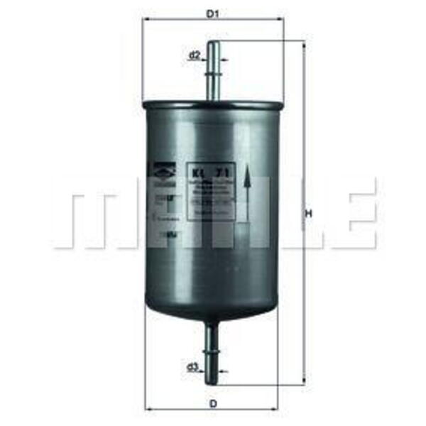 Palivový filtr MAHLE KL 71